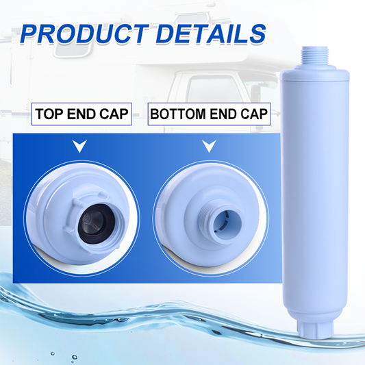 Deeptime KDF + Activated Carbon Filter Hose Filter for Cleaner Cold Plunge Water