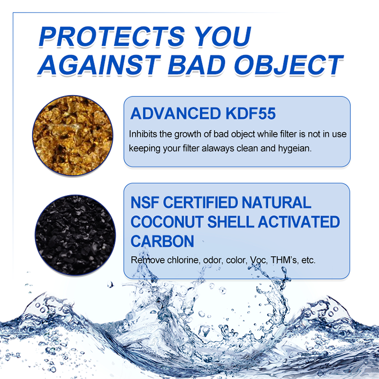 Deeptime KDF + Activated Carbon Filter Hose Filter for Cleaner Cold Plunge Water