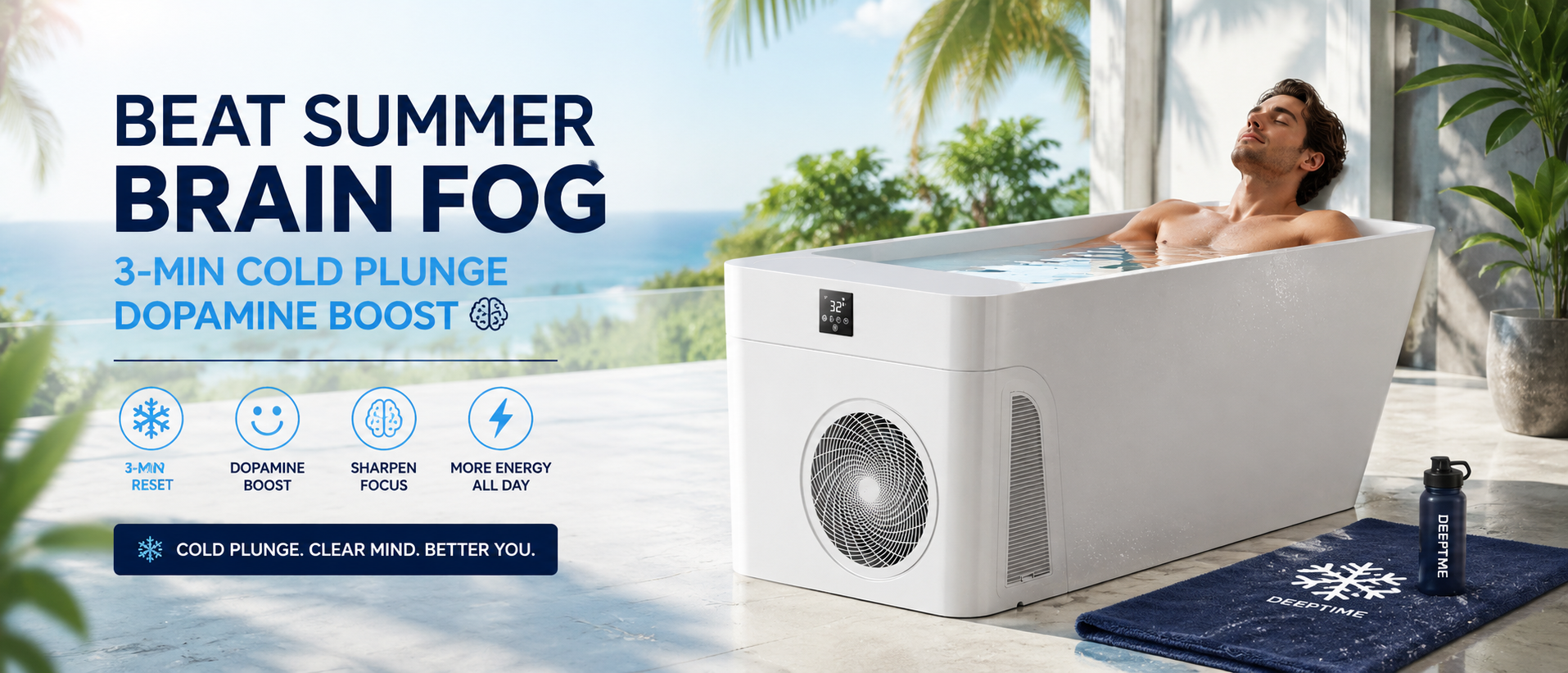 Conquering "Dog Days" Brain Fog: How a 3-Minute Cold Plunge Sparks a 250% Dopamine Surge