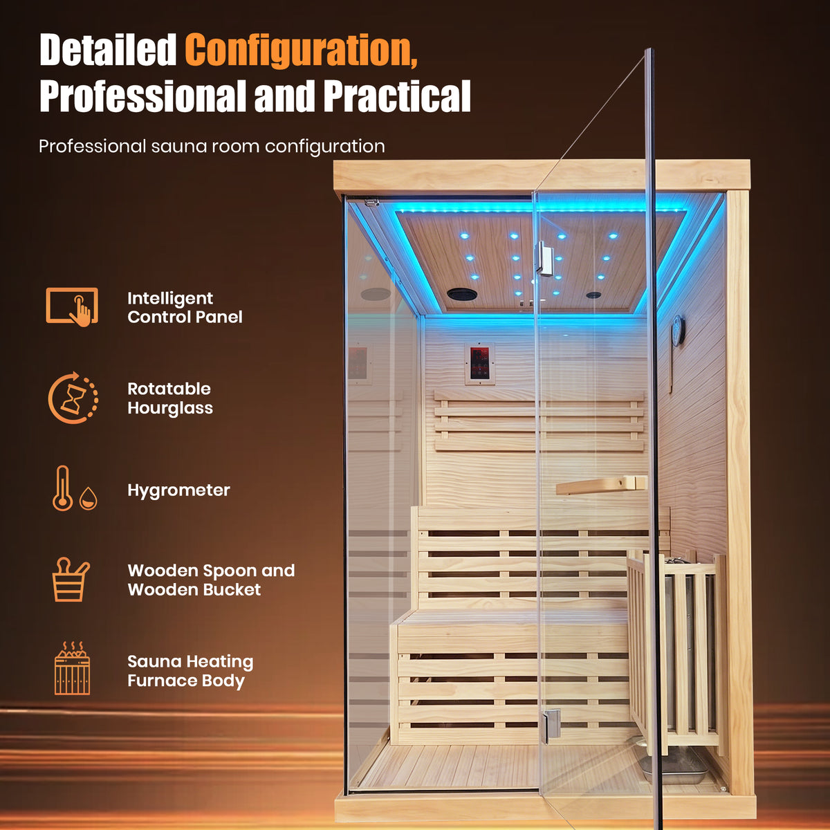 2-Person Luxury Traditional Sauna
