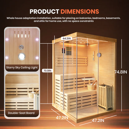 2-Person Luxury Traditional Sauna