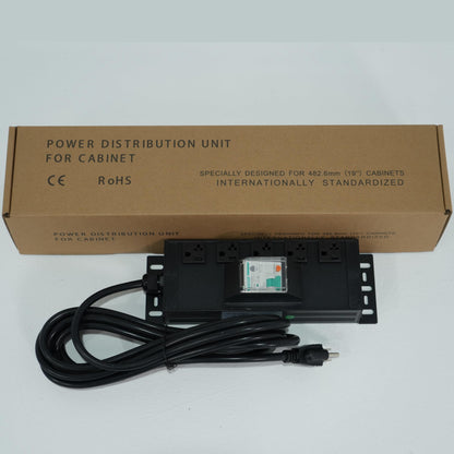 Deeptime High Quality Power Strip US Cabinet Socket Outlet Power Distribution with Switch & Overload Protection 220V