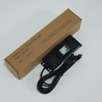 Deeptime High Quality Power Strip US Cabinet Socket Outlet Power Distribution with Switch & Overload Protection 220V