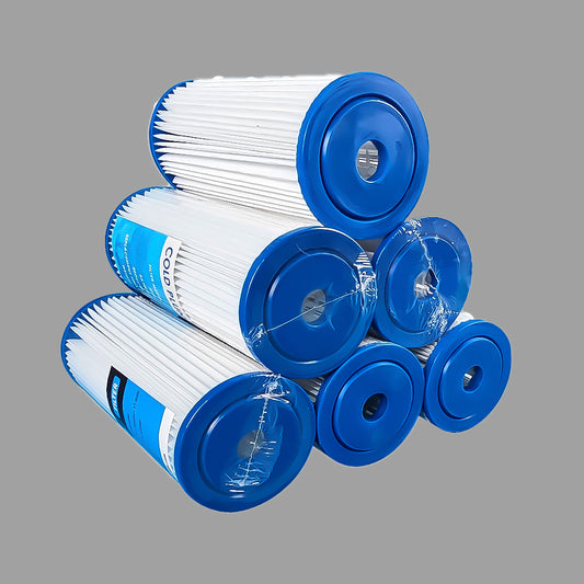 Deeptime 7.7x4.5 Inch PP Pleated Sediment Water Filter Cartridge All-in Filter 6 piece pack