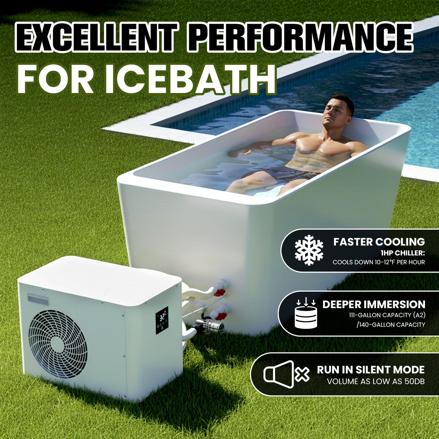 Deeptime Cold Plunge FiberCore Flex+ With Chiller